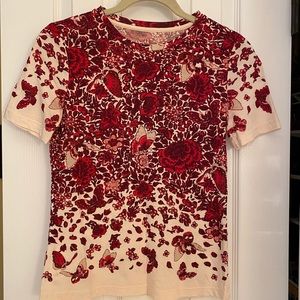 Tory Burch Kyoto Cabernet Hanna Tee- XXS